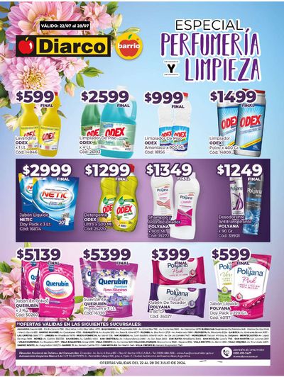 Catálogo Diarco en Quilmes | Especial PerfumerÍa & Limpieza Barrio | 22/7/2024 - 28/7/2024