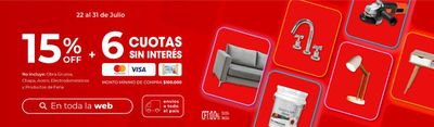Ofertas de Electrónica y Electrodomésticos en Comodoro Rivadavia | 15% OFF + 6 cuotas sin interés de Easy | 22/7/2024 - 31/7/2024