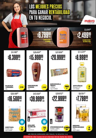 Ofertas de Hiper-Supermercados en Buenos Aires | Ofertas Gastronómicas Principales Makro de Makro | 23/7/2024 - 26/7/2024