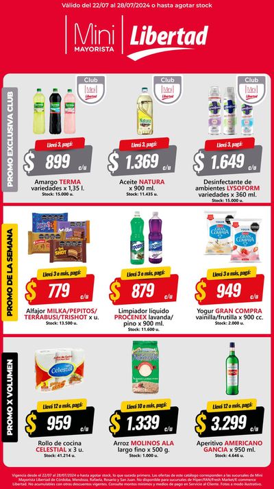 Ofertas de Hiper-Supermercados en Córdoba | Catálogo Mayorista CENTRO/CUYO de Hiper Libertad | 23/7/2024 - 28/7/2024