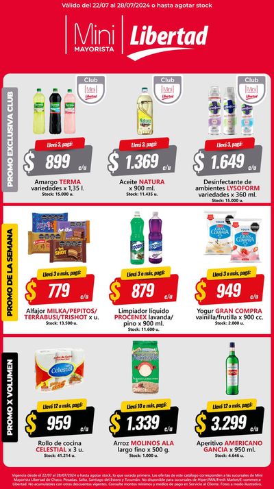 Ofertas de Hiper-Supermercados en San Miguel de Tucumán | Catálogo Mayorista NOA/NEA de Hiper Libertad | 23/7/2024 - 28/7/2024