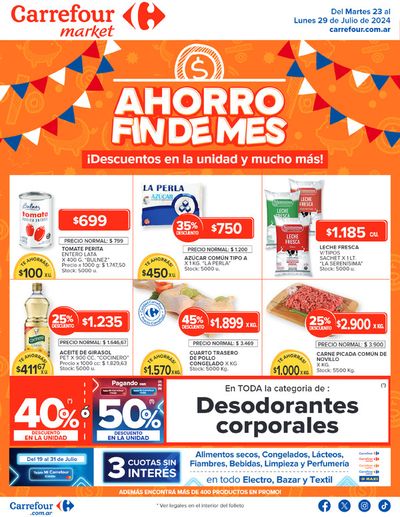 Catálogo Carrefour Market en Mar del Plata | Catálogo Ahorro Fin de Mes Market BS AS | 23/7/2024 - 29/7/2024