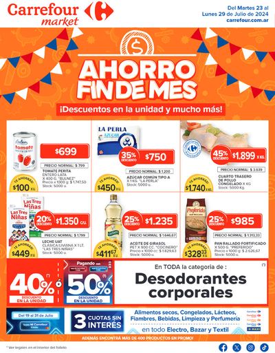 Catálogo Carrefour Market en Paraná | Catálogo Ahorro Fin de Mes Market Interior | 23/7/2024 - 29/7/2024