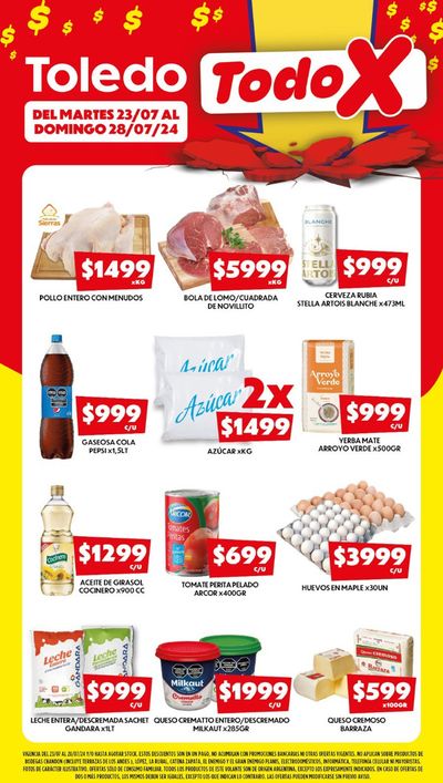 Ofertas de Hiper-Supermercados en Necochea | Catálogo Supermercados Toledo de Supermercados Toledo | 23/7/2024 - 28/7/2024