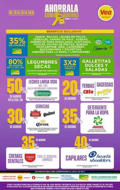 Catálogo Supermercados Vea en Villa Ballester | Ofertas FDS Supermercados Vea BS AS | 26/7/2024 - 28/7/2024