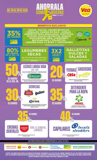 Catálogo Supermercados Vea | Ofertas FDS Supermercados Vea Patagonia | 26/7/2024 - 28/7/2024
