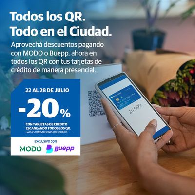 Ofertas de Bancos y Seguros en La Plata | 20% OFF con tarjetas de Crédito de Banco Ciudad | 25/7/2024 - 28/7/2024