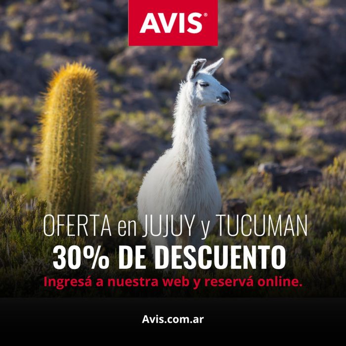Catálogo Avis | Oferta en Jujuy y Tucumán 30% de descuento | 5/8/2024 - 31/12/2024