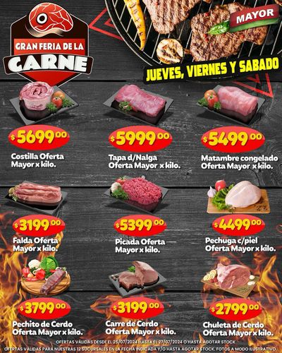 Ofertas de Hiper-Supermercados en La Rioja | Gran Feria de la carne Supermercados Mayor de Supermercados Mayor | 26/7/2024 - 27/7/2024