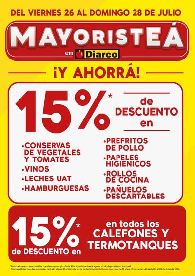 Ofertas de Hiper-Supermercados en Santiago del Estero | Diarco MayoristeÁ – CategorÍas Especiales de Diarco | 26/7/2024 - 28/7/2024