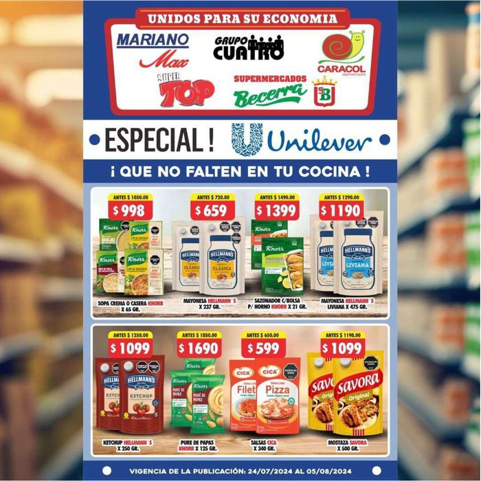 Catálogo Supermercados Caracol | Especial Unilever Supermercados Caracol | 26/7/2024 - 5/8/2024