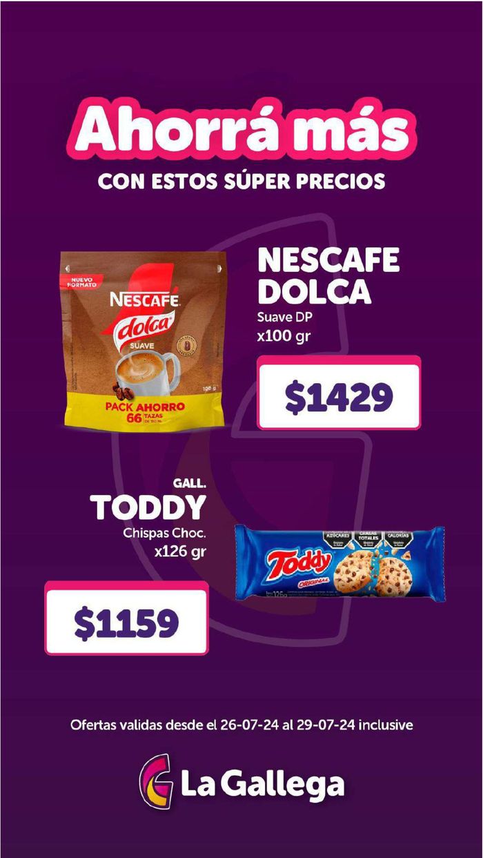 Catálogo La Gallega Supermercados en Rosario | Ofertas Supermercados La Gallega | 26/7/2024 - 29/7/2024
