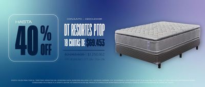 Ofertas de Muebles y Decoración en Villa Mitre | Dt resortes ptop 18 cuotas de $69.453 de Piero Colchones | 9/9/2024 - 30/9/2024