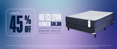 Ofertas de Muebles y Decoración en Villa Mitre | Max tech espuma hasta 45% off de Piero Colchones | 9/9/2024 - 30/9/2024