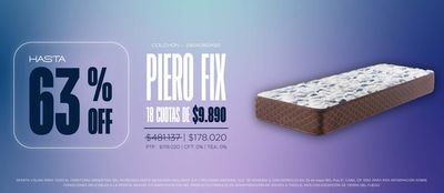 Ofertas de Muebles y Decoración en Villa Mitre | Piero fix hasta 63% off de Piero Colchones | 9/9/2024 - 30/9/2024