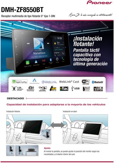 Catálogo Pioneer en Buenos Aires | DMH-ZF8550BT | 11/9/2024 - 4/10/2024