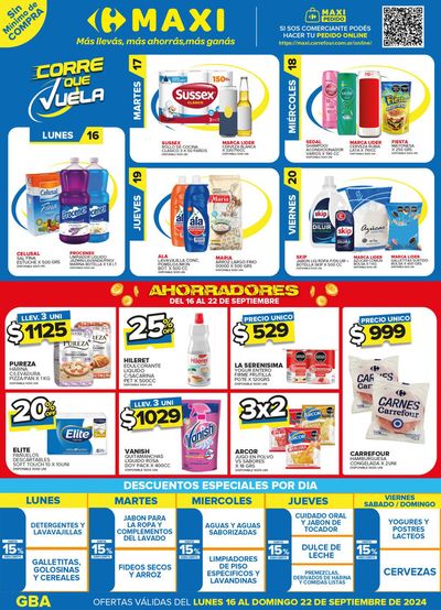 Catálogo Carrefour Maxi en Open Door | OFERTAS SEMANALES | 16/9/2024 - 22/9/2024