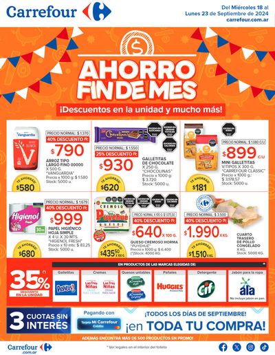 Catálogo Carrefour en Tigre | Catálogo Ahorro Fin de Mes Hiper | 18/9/2024 - 23/9/2024