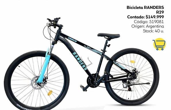 Oferta de Bicicleta RANDERS R29 por $149999 en Coppel