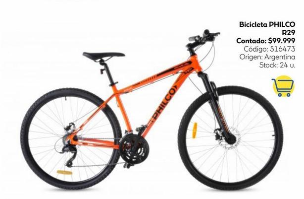 Oferta de Bicicleta PHILCO R29 por $99999 en Coppel