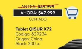 Oferta de Tablet QISUR X72 por $47999 en Coppel