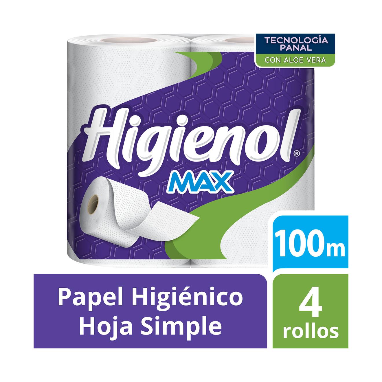 Oferta de Papel higiénico hoja simple Higienol max x4 100 mts. por $5245 en Carrefour
