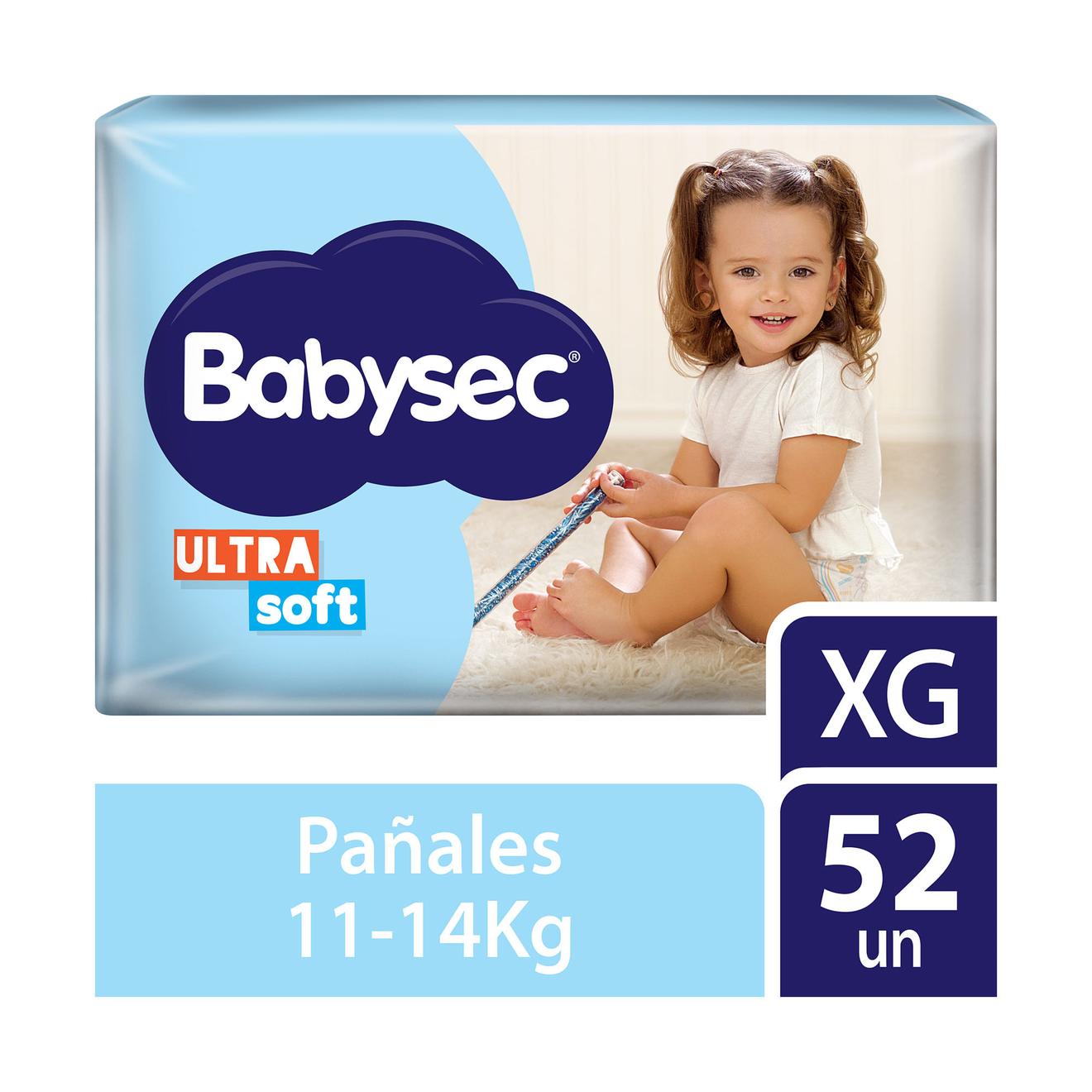 Oferta de Pañales Babysec talle XG ultrasoft 52 uni por $22085 en Carrefour