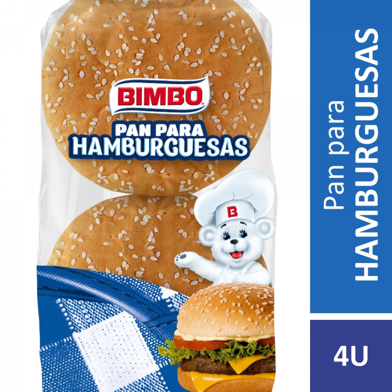 Oferta de Pan para hamburguesa Bimbo con sésamo 4 uni por $1970 en Carrefour