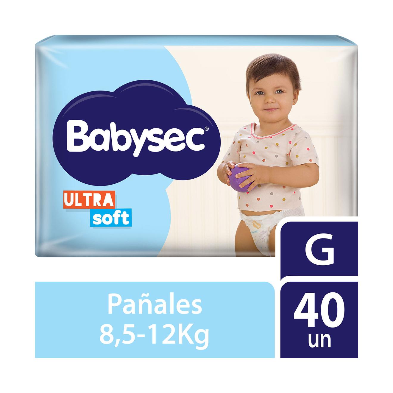 Oferta de Pañales Babysec talle G ultrasoft 40 uni por $9179 en Carrefour