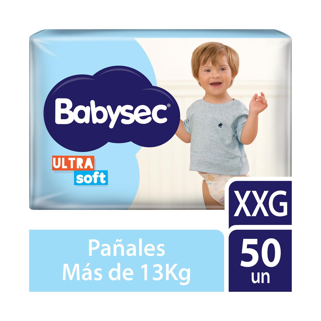 Oferta de Pañales Babysec talle XXG ultrasoft 50 uni por $22390 en Carrefour