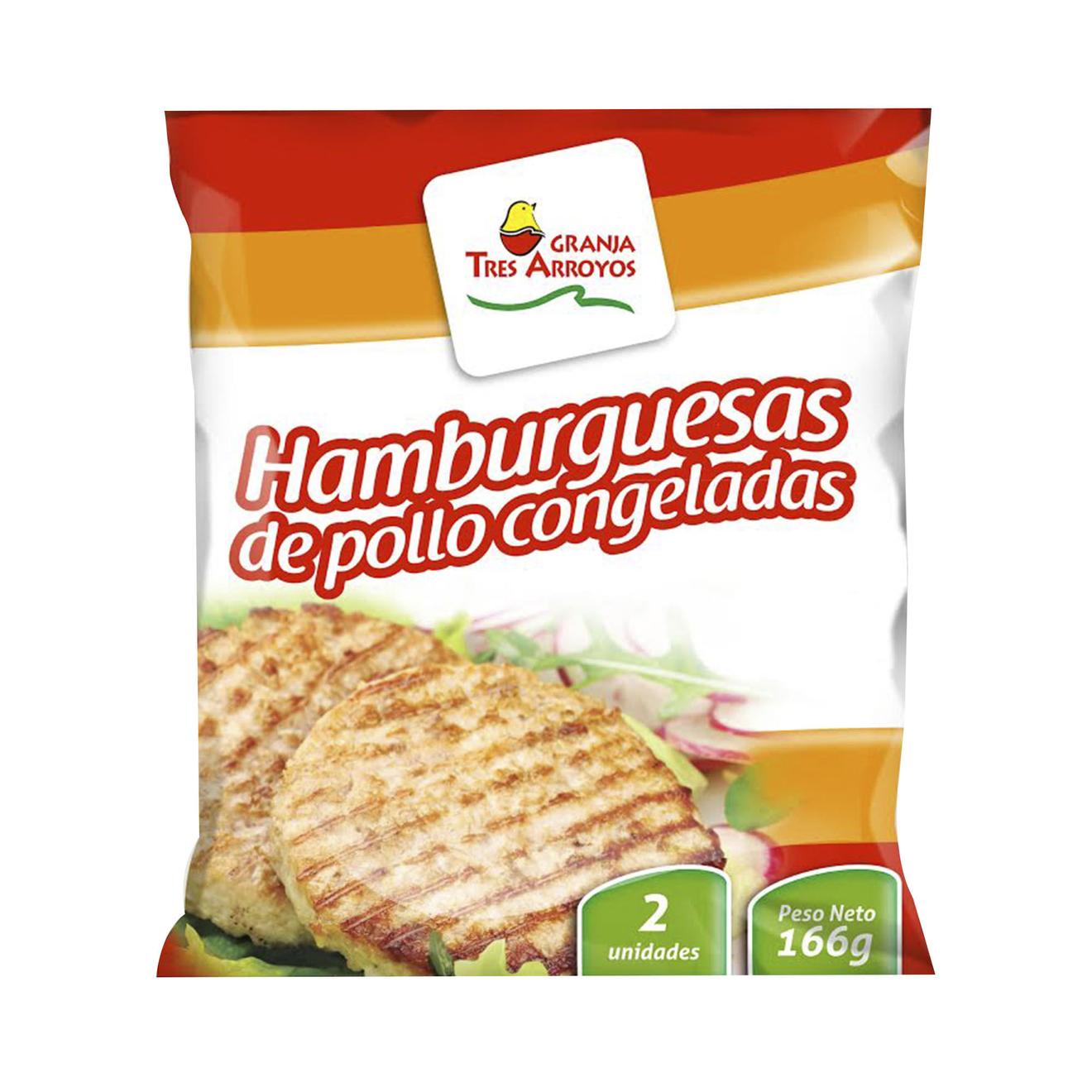 Oferta de Hamburguesas de pollo Granja Tres Arroyos 2 u. por $1499 en Carrefour
