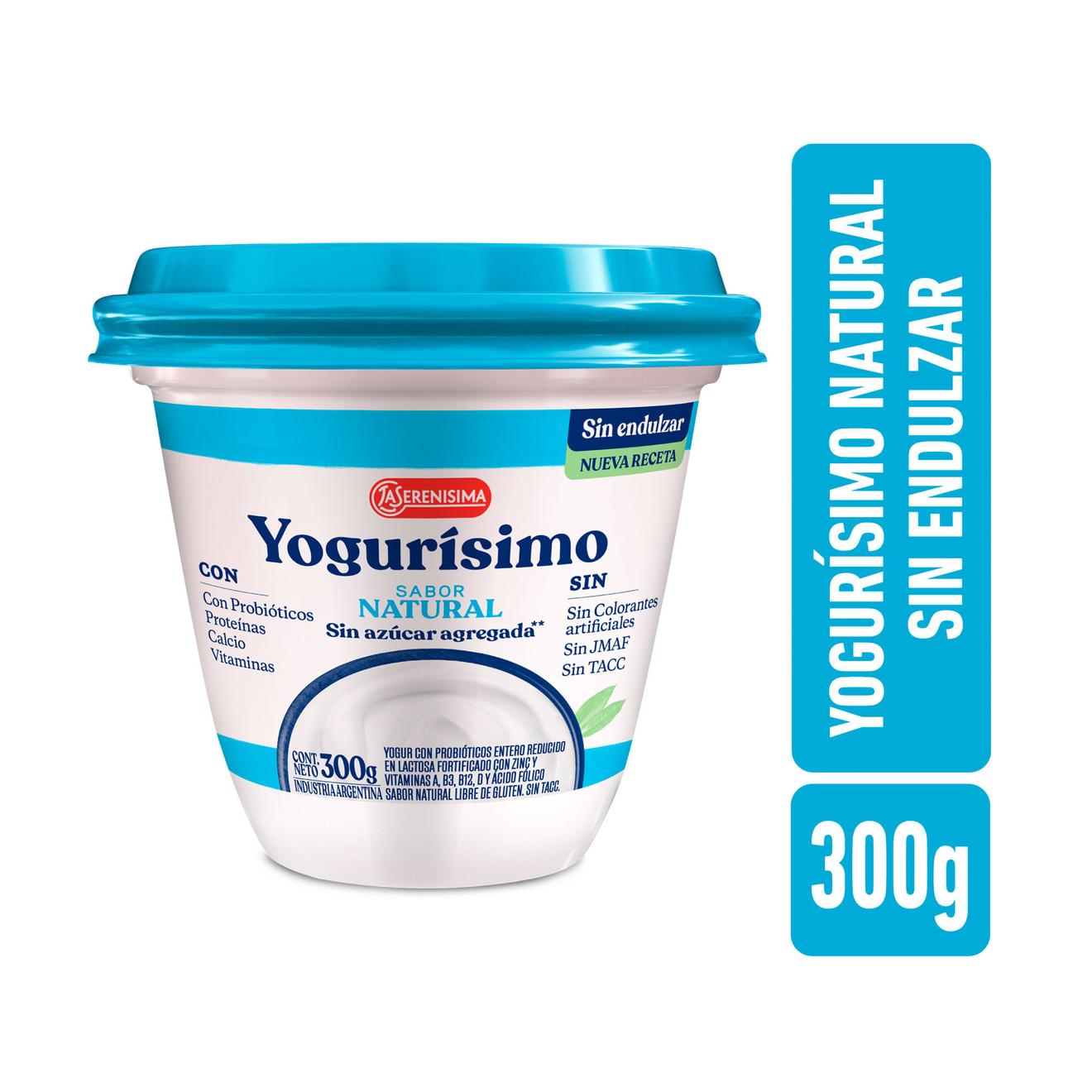 Oferta de Yogur entero natural Yogurísimo sin azúcar 300 g. por $2275 en Carrefour