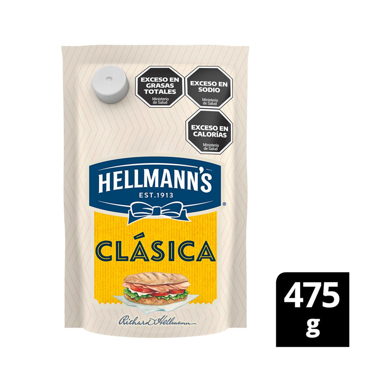 Oferta de Mayonesa Hellmann's regular doy pack 475 g. por $885 en Carrefour