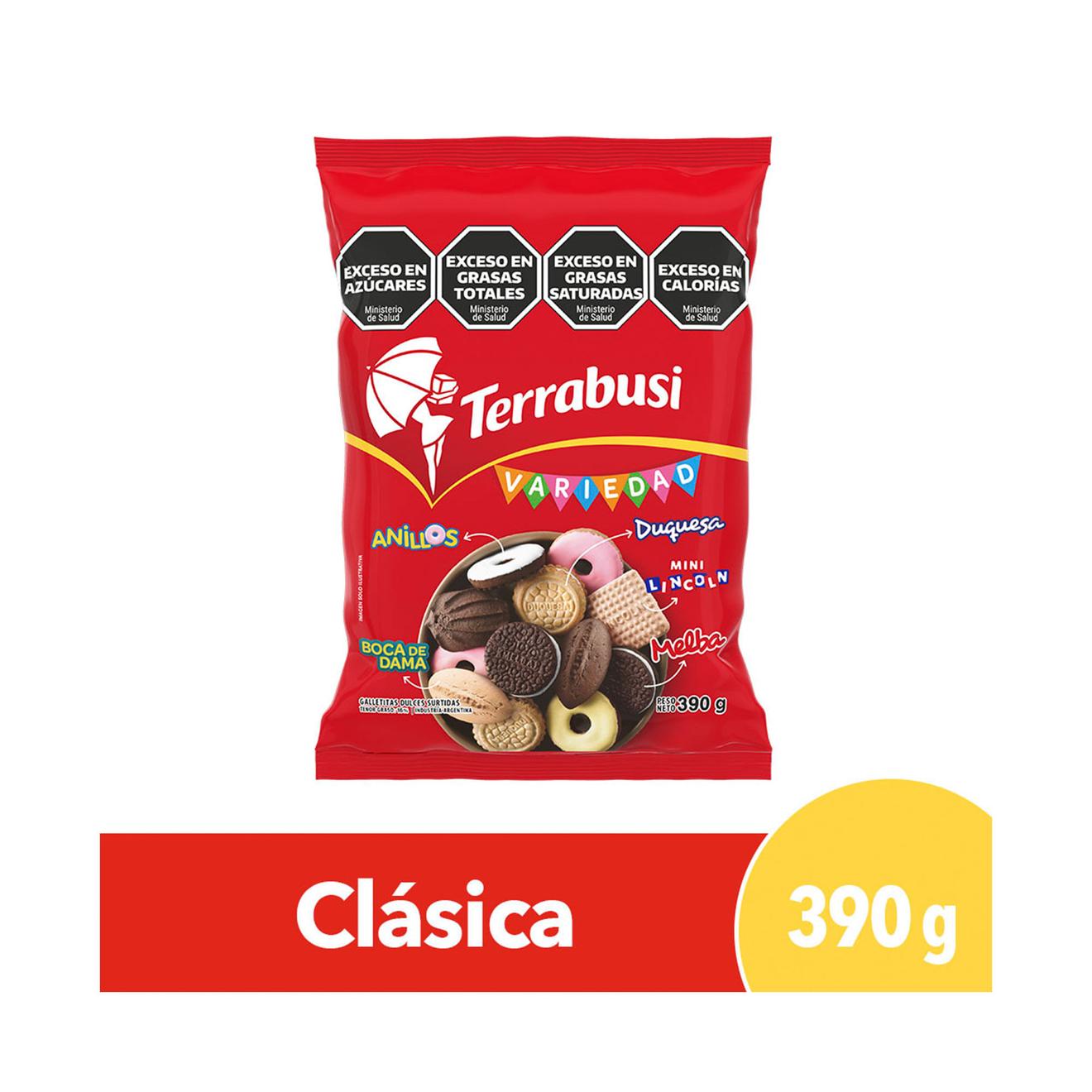 Oferta de Galletitas dulces Variedad de Terrabusi nuevo mix 390 g. por $1732 en Carrefour