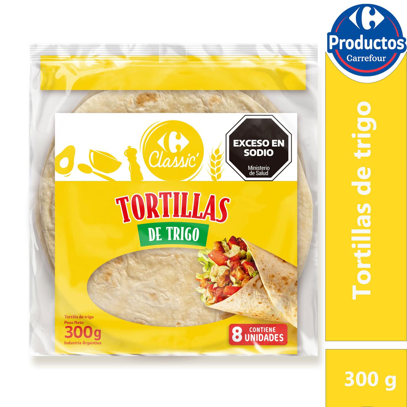 Oferta de Tortillas de trigo Carrefour classic 300 g. por $1487,2 en Carrefour