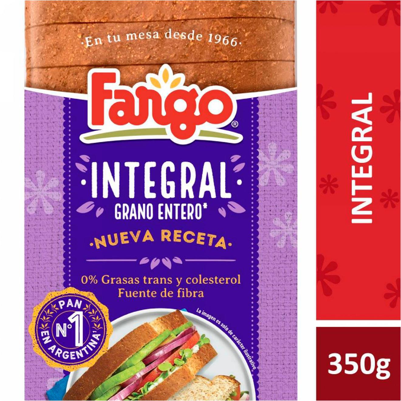 Oferta de Pan integral Fargo grano entero bolsa 350 g. por $3580 en Carrefour