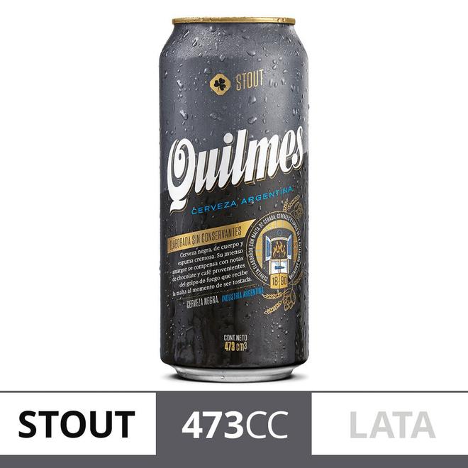 Oferta de Cerveza negra Quilmes stout lata 473 cc. por $939,25 en Carrefour
