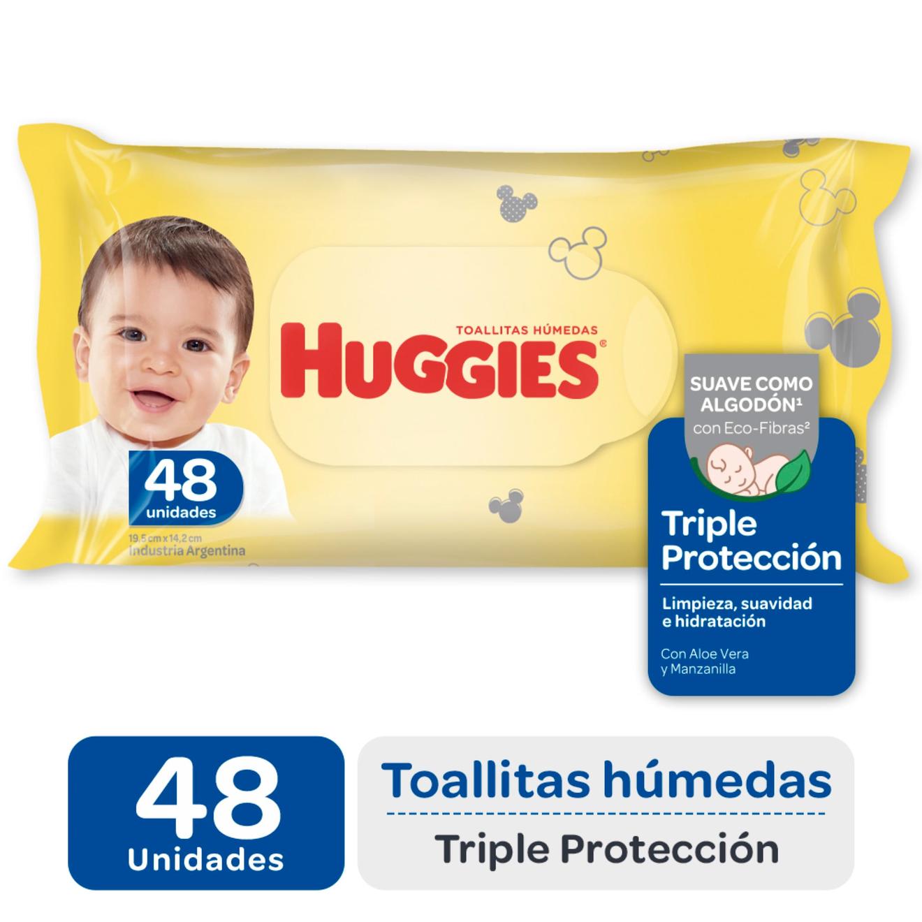 Oferta de Toallas húmedas Huggies triple protección 48 uni por $3139 en Carrefour
