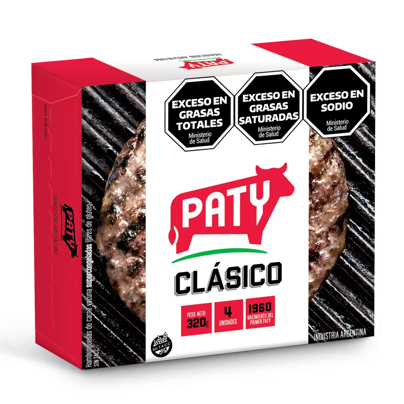 Oferta de Hamburguesa Paty clásico en caja 4 uni por $4170 en Carrefour