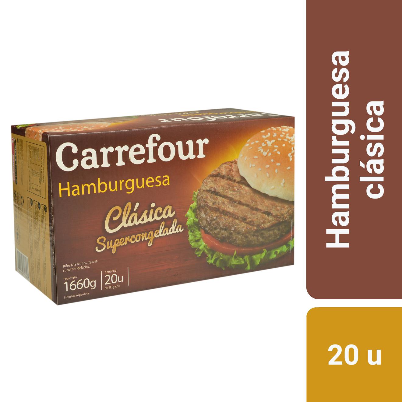 Oferta de Hamburguesa Carrefour clásica 20 u. por $12990 en Carrefour