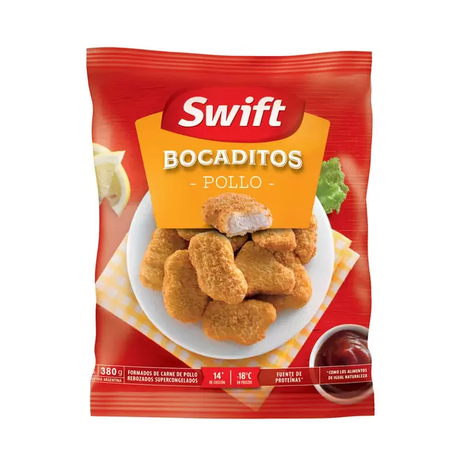 Oferta de Bocaditos de pollo Swift 380 g. por $3485 en Carrefour