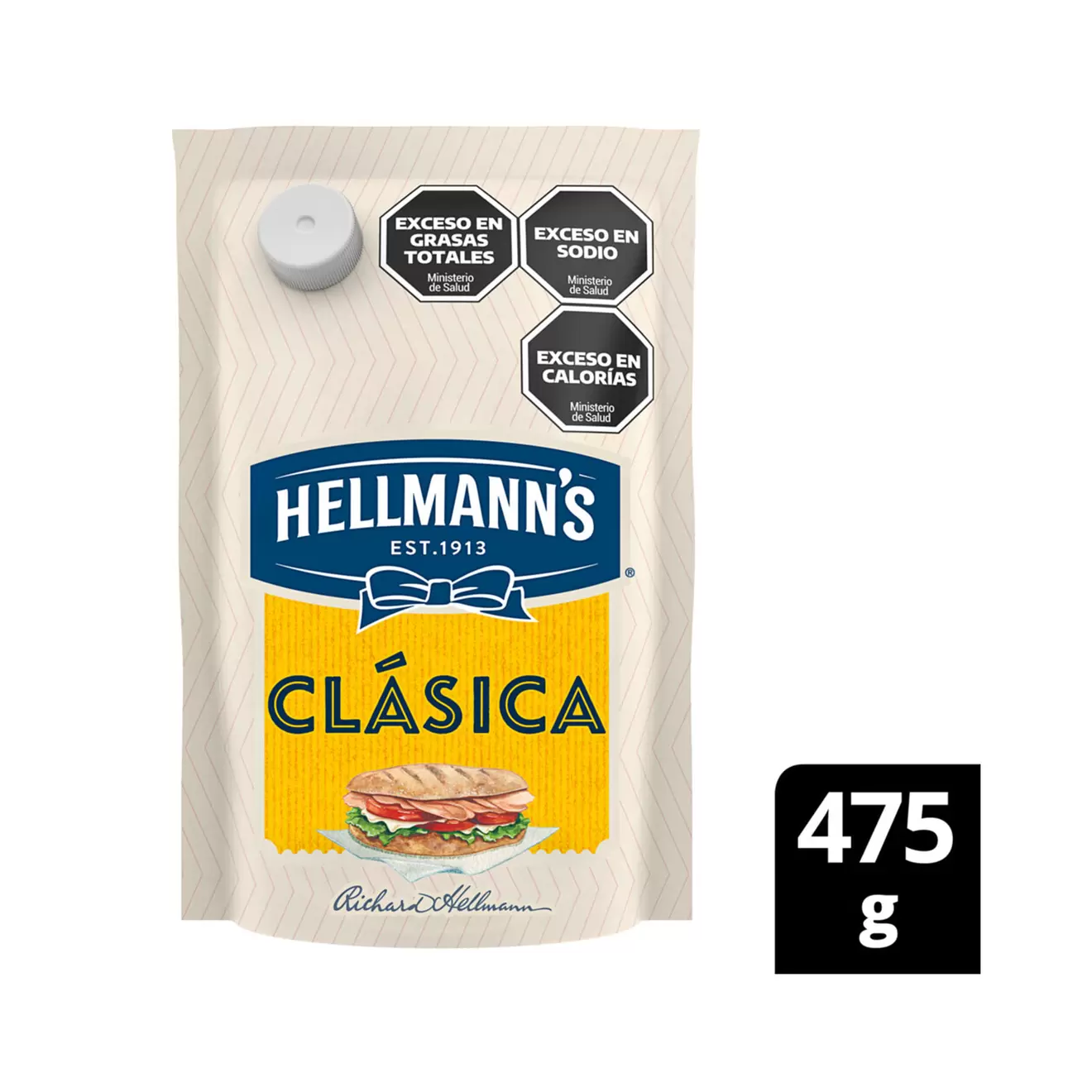 Oferta de Mayonesa Clásica Hellmanns sin tacc doypack 475 g. por $1889 en Carrefour