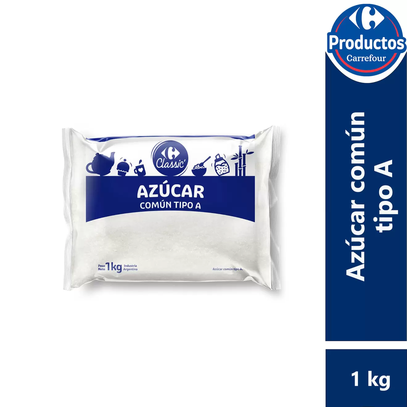 Oferta de Azúcar común Carrefour classic tipo A en bolsa 1 kg. por $889,11 en Carrefour