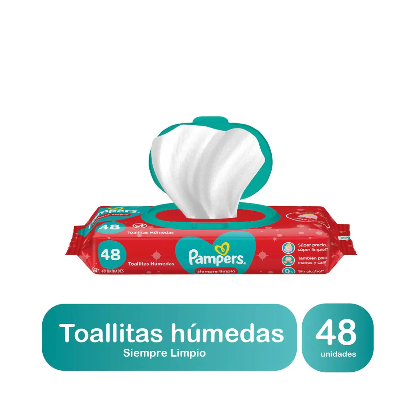 Oferta de Toallita húmedas Pampers siempre limpio 48 uni por $2613 en Carrefour