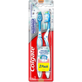 Oferta de Colgate Cepillo Dental Max White Medio 2 Unidades Promo Precio Especial por $794,42 en Farmacia Del Puente