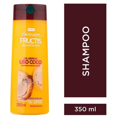 Oferta de Fructis Shampoo Oil Repair Liso Coco 350 ml por $1305,13 en Farmacia Del Puente