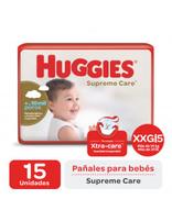 Oferta de Huggies Pañal Supreme Care XXG X15 por $9678,78 en Farmacias Líder