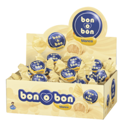 Oferta de BON O BON bombon chocolate blanco x450g por $257,63 en Pasos Supermercado