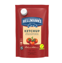 Oferta de HELLMANNS ketchup doypack x250g por $1036,97 en Pasos Supermercado