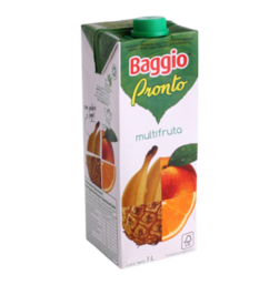 Oferta de BAGGIO jugo multifruta x1Lt por $1089 en Pasos Supermercado